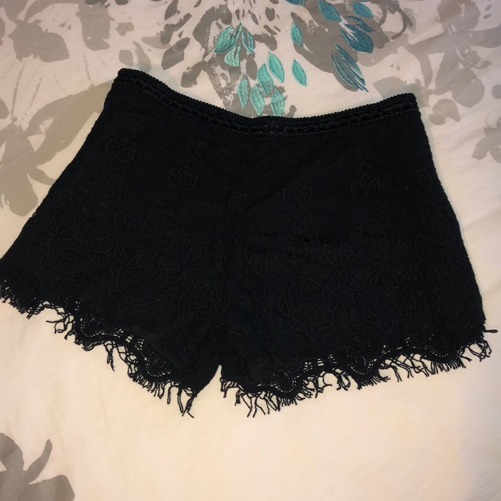 Black Lace Shorts
